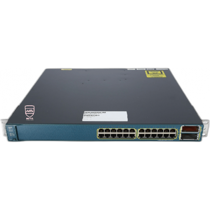Коммутатор CISCO Catalyst, 24 x GE (UPoE), Network Essentials Металл В стойку 19 C9300-24U-E