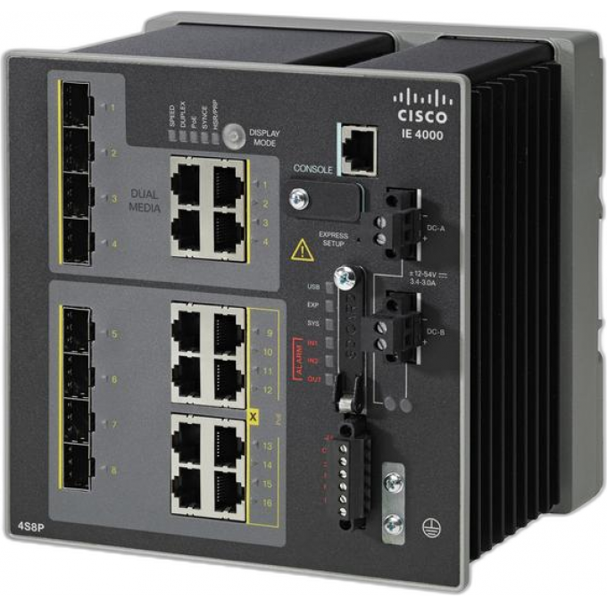 Коммутатор CISCO Industrial Ethernet 4000 металл в стойку 19 IE-4000-8GT4G-E
