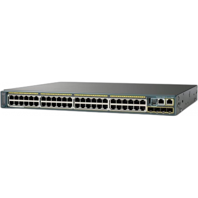 CISCO Catalyst PoE+ (48 PoE+ 740W) коммутатор 48 x FE, 4 x SFP, LAN Base Металл В стойку 19 WS-2960S-F48FPS-L