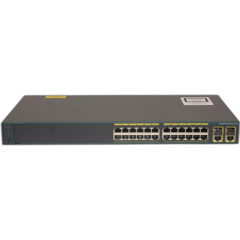 WS-C2960-24LC-L CISCO Catalyst PoE (8 PoE 123W) коммутатор 24 x FE, 2 x GE combo SFP, LAN Base Металл В стойку 19