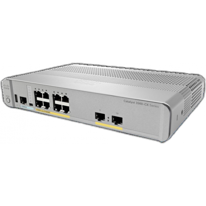 Коммутатор CISCO Catalyst, 8 x GE (PoE+), 2 x GE, 2 x SFP, LAN Base Металл В стойку 19 WS-C2960CX-8PC-L