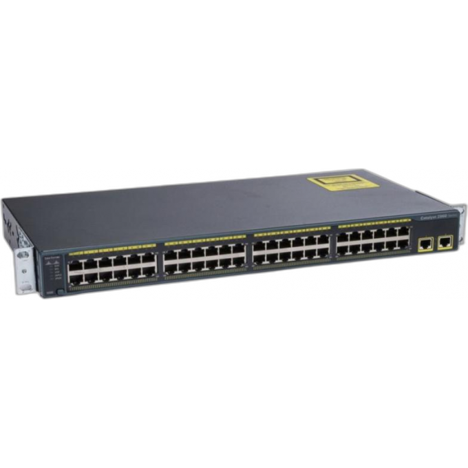 Коммутатор CISCO Catalyst, 48 x FE, 2 x GE/SFP, LAN Base Металл В стойку 19 WS-C2960R+48TC-L