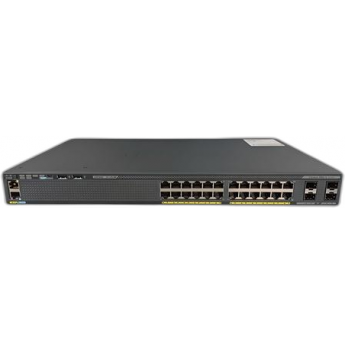 Коммутатор CISCO Catalyst, 48 x GE (PoE), 2 x SFP+, LAN Base WS-C2960RX-48FPD-L Металл В стойку 19