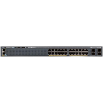 Коммутатор CISCO Catalyst, 24 x GE (PoE), 2 x SFP+, LAN Base WS-C2960X-24PD-L Металл В стойку 19