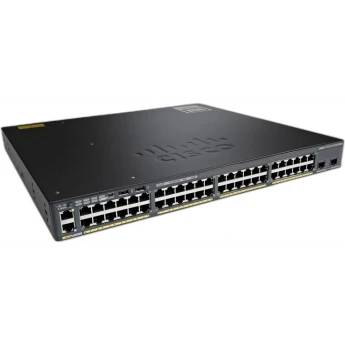 Коммутатор CISCO Catalyst, 48 x GE, 4 x 1G SFP, LAN Base WS-C2960X-48TS-L Металл В стойку 19