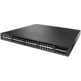 Коммутатор CISCO Catalyst, 48 x GE (24 x PoE+), 4 x 1G SFP, IP Services WS-C3650-48PS-E Металл В стойку 19