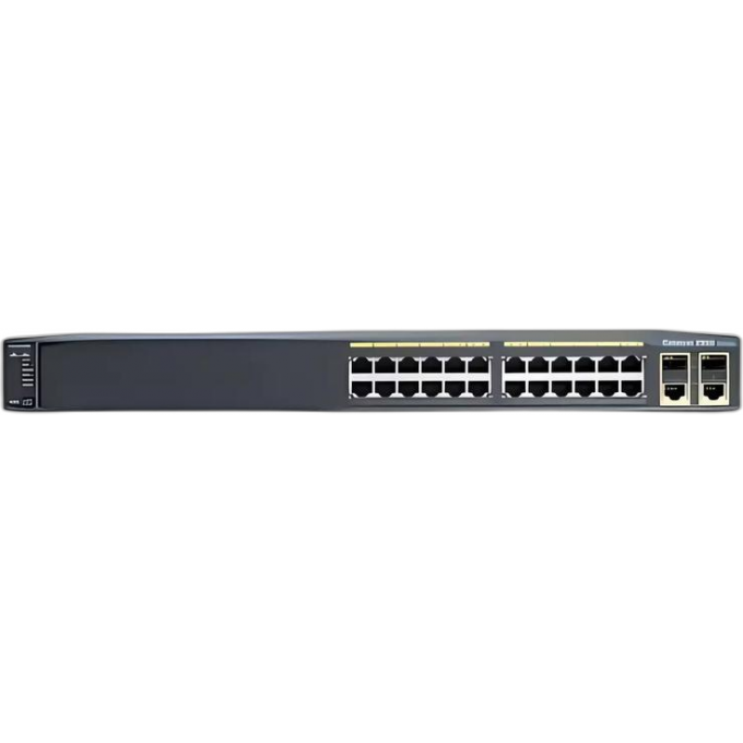 Коммутатор CISCO Catalyst, 24 x FE Duplex SC, 2 x SFP металл в стойку 19 WS-C3750-24FS-S