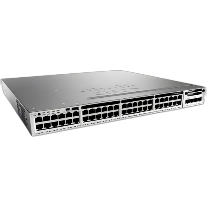 Коммутатор CISCO Catalyst, 48 x GE (UPoE), IP Services Металл В стойку 19 WS-C3850-48U-E