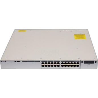 Коммутатор CISCO Catalyst, 24 x GE (PoE+), LAN Base WS-C3850R-24T-L Металл В стойку 19