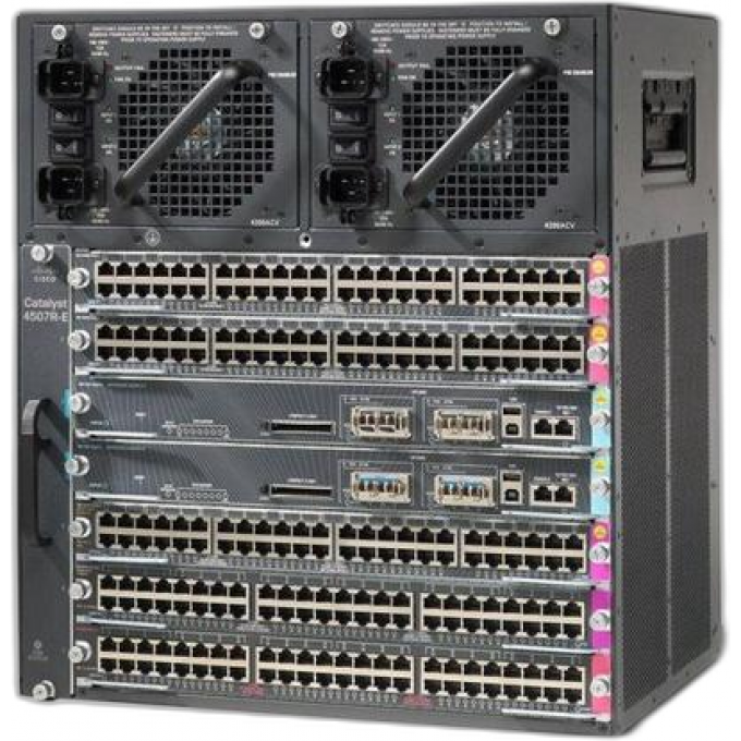 Коммутатор CISCO Catalyst, 96 x GE, 4 x SFP+ Металл В стойку 19 WS-C4510RE-S7+96V+